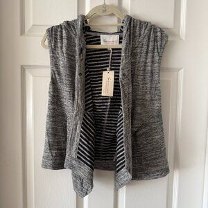 Two by Vince Camuto Sleeveless Hooded Cardigan Size Medium